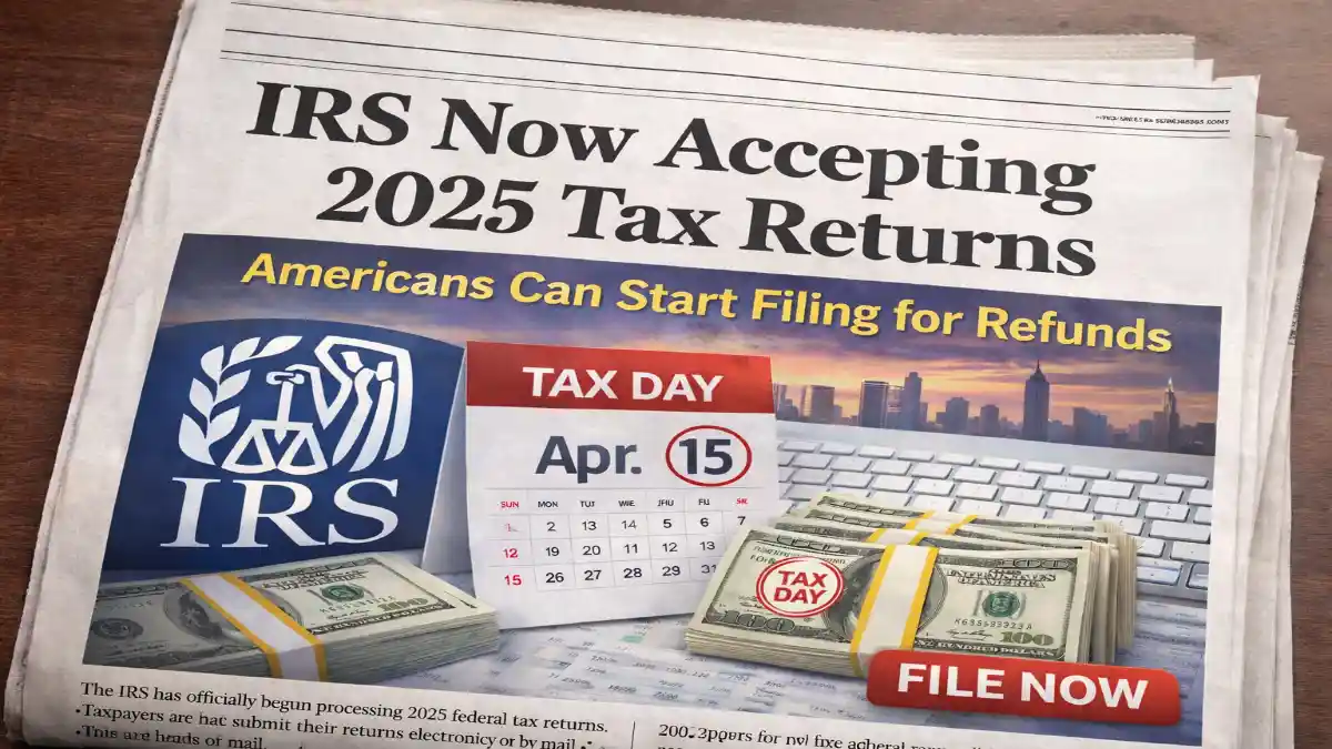 IRS tax filing season 2025, IRS now accepting returns, 2025 federal tax returns USA, tax season begins IRS, Americans filing for refunds, IRS refund processing start, tax refund updates 2025, federal tax filing news