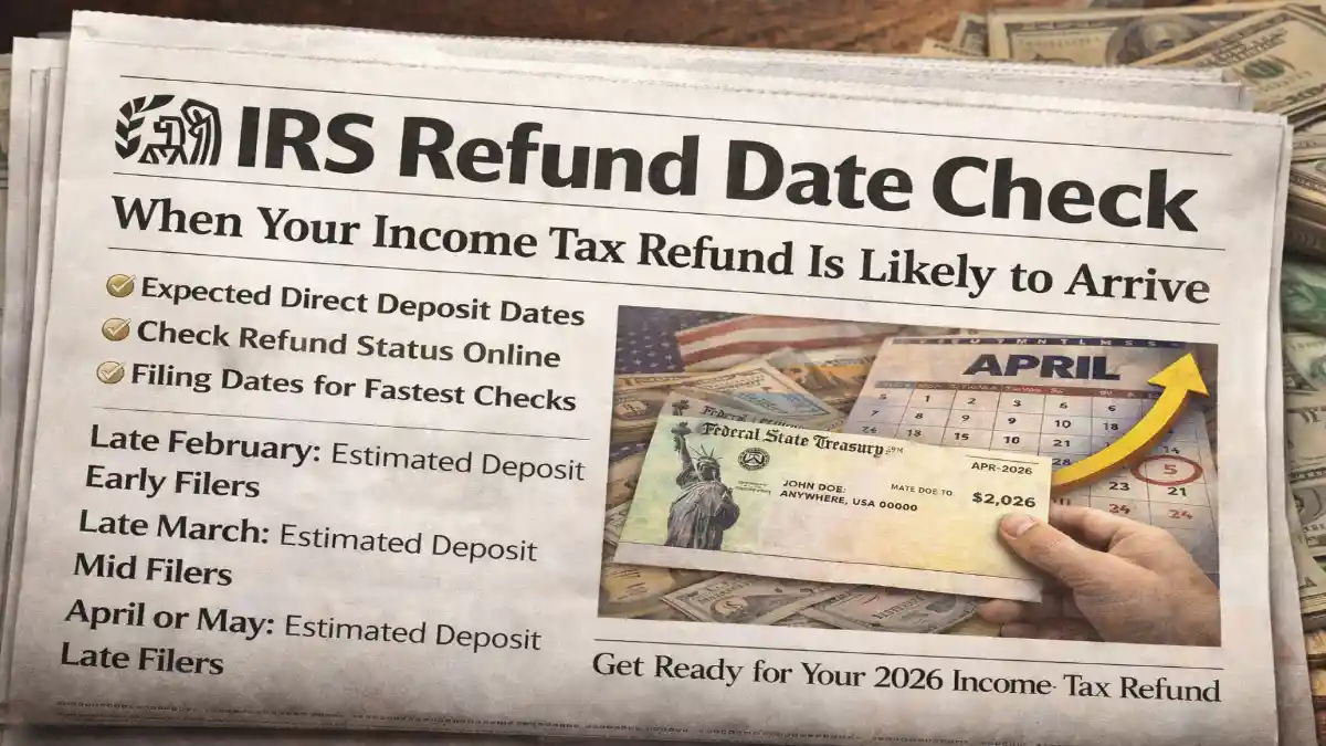 2026 IRS refund dates, IRS income tax refund 2026, refund date check IRS, IRS refund schedule 2026, tax refund timeline USA, federal tax refund updates, IRS direct deposit refund, tax season 2026 news